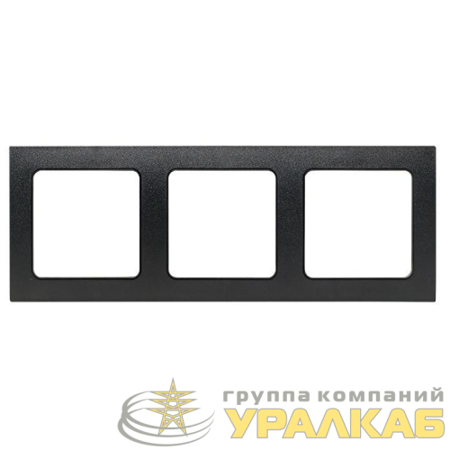Рамка 3-м Стокгольм черн. PROxima EKF EAM-G-302-30 детальная картинка