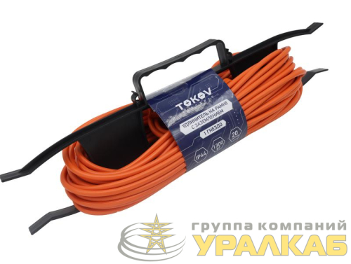 Удлинитель-шнур на рамке 1х20м с заземл. 6А IP44 3х0.75 с защ. крышкой TOKOV ELECTRIC TKE-SR20-075-Z детальная картинка