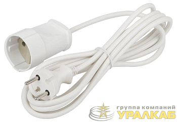 Удлинитель-шнур 1х3м без заземл. 6А IP20 UX(6)-1-3m ПВС 2х0.75 Эра Б0039819