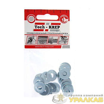 Шайба кузовная M6 цинк. DIN 9021 (уп.20шт) пакет Tech-Krep 103037