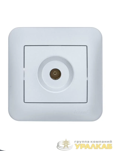 Розетка телевизионная проходная TV СП ASTI IP20 в сборе жемчуж./бел. перламутр. LEZARD 7081-3030-129 детальная картинка