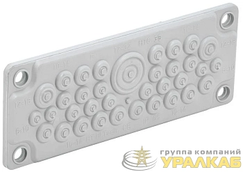 Ввод кабельный мембранный 35 отверстий d7-32мм IP65 сер. TITAN IEK TI-00D-MC-035-65