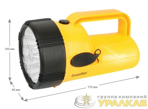 Фонарь аккумуляторный LED29314 19LED аккум. 4В 2.3А.ч 220В желт. Camelion 