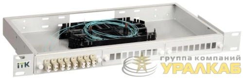 Кросс укомплектованный 1U LC (duplex) 4 порта (OM4) ITK FOBX24-1U-4LCUD04 детальная картинка