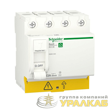 Выключатель дифференциального тока (УЗО) 4п 63А 30мА тип A Resi9 SchE R9R61463 Выключатель дифференциального тока (УЗО) 4п 63А 30мА тип A Resi9 SchE R9R61463