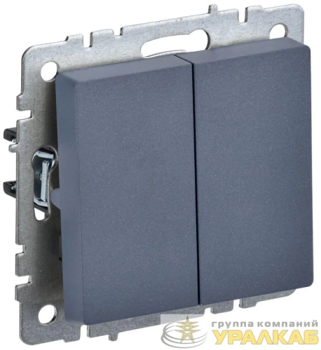 Выключатель 2-кл. СП BRITE ВС10-2-0-БрМ 10А механизм маренго IEK BR-V20-0-10-K35 детальная картинка