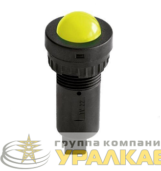 Индикатор сферический штекерное подкл. уст. размер 22/30 круг. бел./желт. 24В DKC ASF0F23WY24
