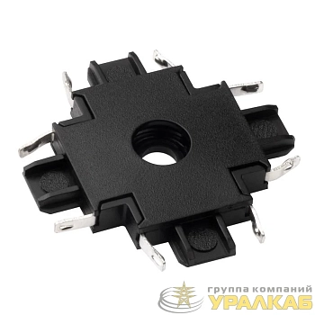 Коннектор MTR16 CX-BL X-обр. накладной шинопровод низковольтный Pro черн. JazzWay 