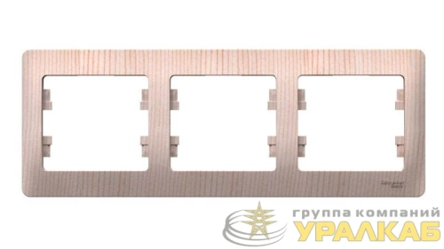 Рамка 3-пост. Glossa горизонт. сосна SE GSL001503 детальная картинка
