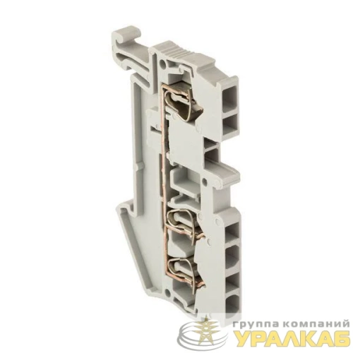 Колодка клеммная ST-2.5 31А 3 вывода пружинная сер. EKF plc-jxb-st-2.5-3 детальная картинка