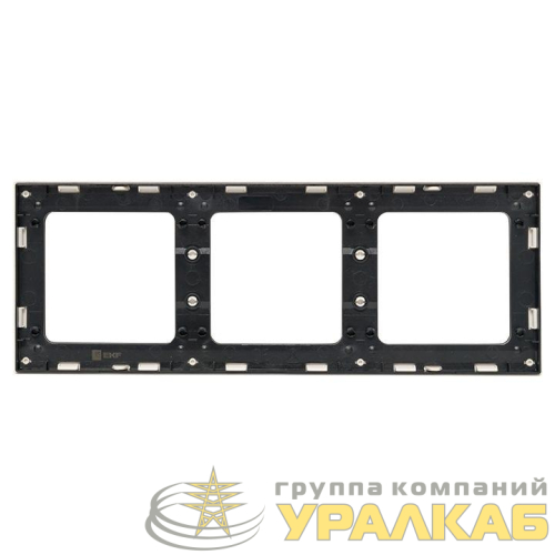 Рамка 3-м Стокгольм бел. с линией цвета черн. PROxima EKF EZM-G-304-20 детальная картинка