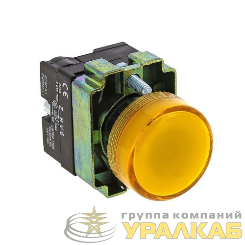 Лампа сигнальная BV65 желт. EKF 