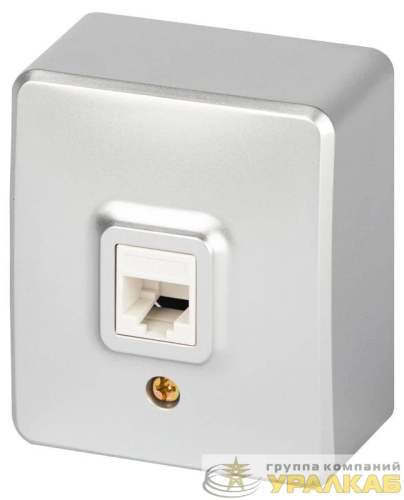 Розетка Эксперт 11-3203-03 информационная RJ45 IP20 ОУ алюм. Эра 