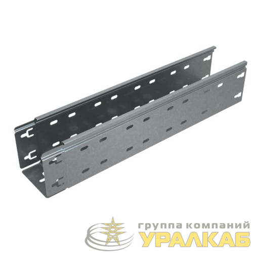Лоток листовой перфорированный 100х100 L3000 сталь 0.7мм "БЫСТРЫЙ МОНТАЖ ПЛЮС" LPplus100-100-0.7-3000 оцинк. КМ PL0262 детальная картинка
