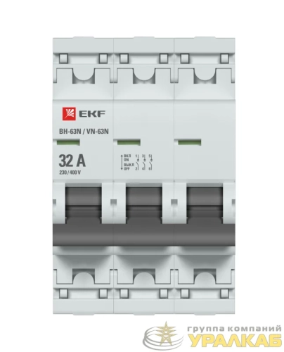 Выключатель нагрузки 3п 32А ВН-63N PROxima EKF S63332