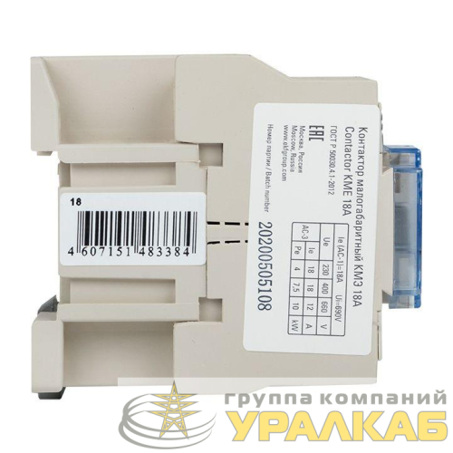 Контактор КМЭ 18А кат. 380В AC 1НО EKF ctr-s-18-380 детальная картинка