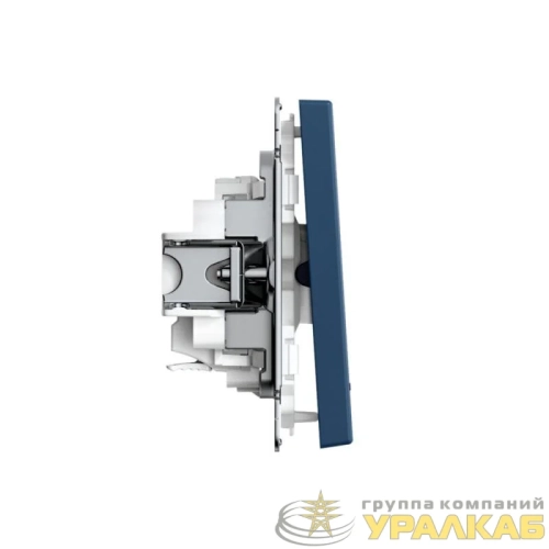 Выключатель 1-кл. ArtGallery 10AX с подсветкой быстрозажим. клем. механизм аквамарин SE 