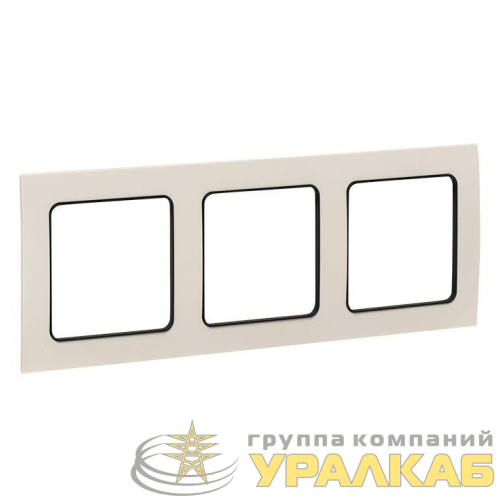 Рамка 3-м Стокгольм бел. с линией цвета черн. PROxima EKF EZM-G-304-20 детальная картинка