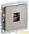 Розетка компьютерная СП RJ45 кат.5E BRITE РК10-БрШ механизм шампань IEK BR-K10-1-K37
