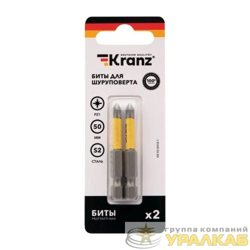 Бита для шуруповерта PZ1х50мм (уп.2шт) Kranz KR-92-0418-1 детальная картинка