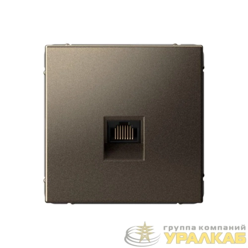 Розетка компьютерная ArtGallery RJ45 кат.5E механизм мокко SE 