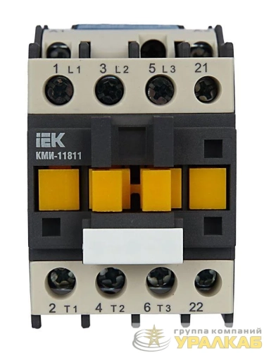 Контактор КМИ-11811 18А 230В/АС3 1НЗ IEK KKM11-018-230-01 детальная картинка