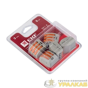 Клемма строительно-монтажная СМК 222-413 (блист.5шт) EKF plc-smk-413b