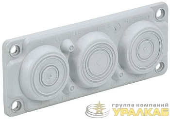 Ввод кабельный мембранный 6 отверстий d6-59мм IP65 сер. TITAN IEK TI-00D-MC-006-65