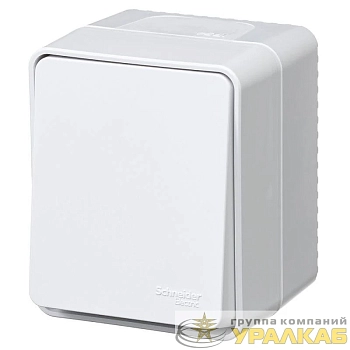 Выключатель 1-кл. AtlasDesign Profi54 IP54 ОП кнопочный 10АХ бел. SE ATN540115 Выключатель 1-кл. AtlasDesign Profi54 IP54 ОП кнопочный 10АХ бел. SE ATN540115