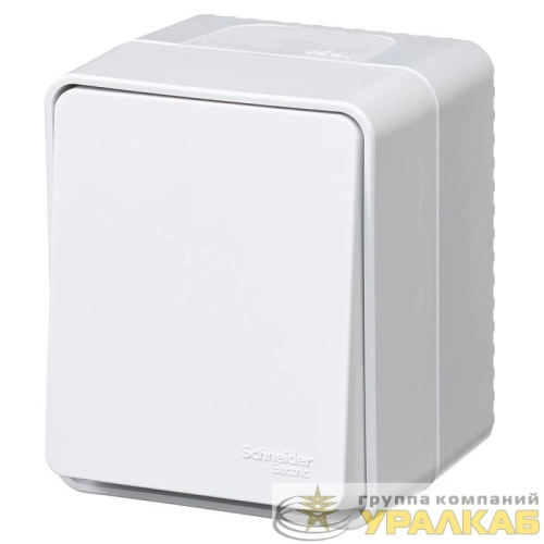 Выключатель кнопочный 1-кл. ОП AtlasDesign PROFI IP54 10АХ бел. SE 