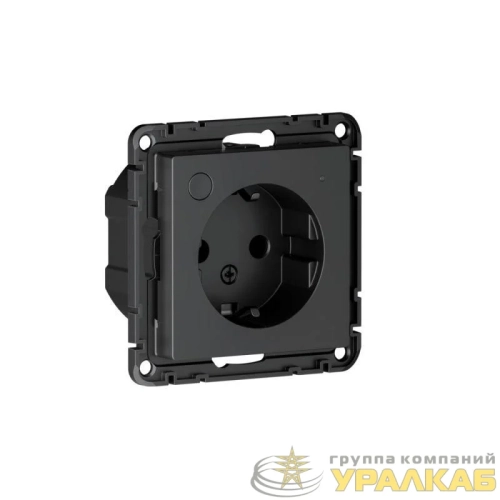 Розетка AtlasDesign Smart 16А L+N с заземл. защ. шторки Zigbee механизм карбон SE 