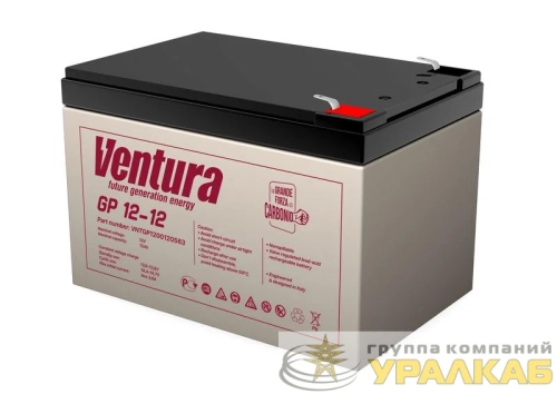 Аккумулятор 12В 12А.ч GP 12-12 Ventura детальная картинка