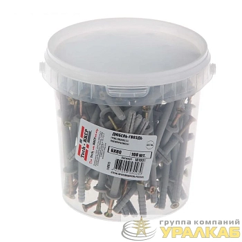 Дюбель-гвоздь 6х80 с грибовидной манжетой полипропилен (уп.100шт) пакет Tech-Krep 101991