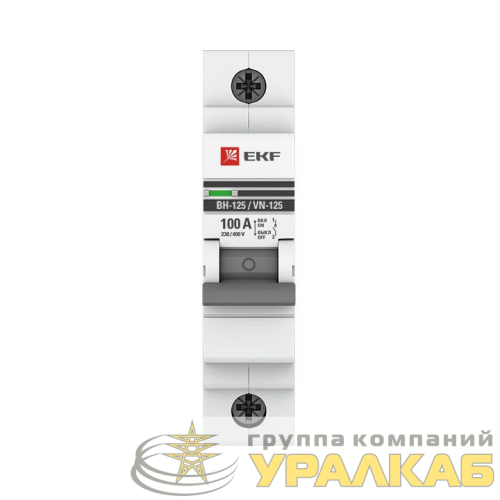 Выключатель нагрузки 1п 100А ВН-125 PROxima EKF SL125-1-100-pro