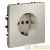 Розетка 1-м СП S70 16А с заземл. механизм кашемир Voltum VLS040103 детальная картинка