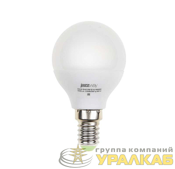 Лампа светодиодная PLED-ECO-G45 5Вт шар 4000К нейтр. бел. E14 400лм 220-240В JazzWay 1036926A