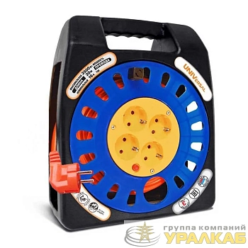 Удлинитель в закрыт. корпусе 4х20м 16А IP20 У16-012 ПВС 3х1.5 термозащита защ. шторки UNIVersal 