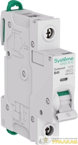 Выключатель автоматический 1п B 40А 6кА Systeme9 230В SE 