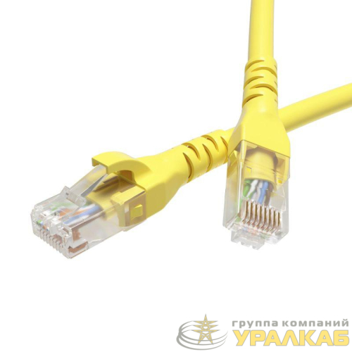 Патч-корд неэкранированный CAT6A U/UTP 4х2 LSZH 2м желт. DKC 
