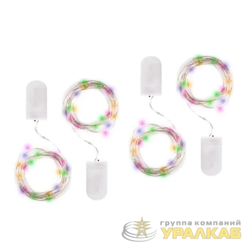 Гирлянда DC-G05-20MS4 20LED RGB 2xCR2032 (в компл.) (уп.4шт) ФАZА 