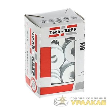 Шайба DIN9021 кузовная оцинк. М8 (уп.100шт) Tech-KREP 105266