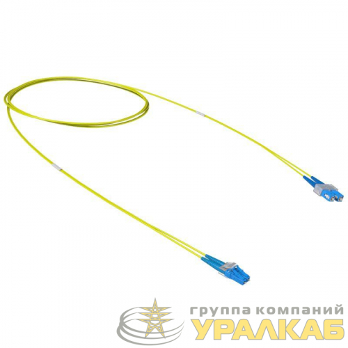 Шнур оптический коммутационный переходной LC-UPC/SC-UPC Duplex 9/125 OS2 Tx-Rx LSZH 1м DKC RNPC9DCULU1