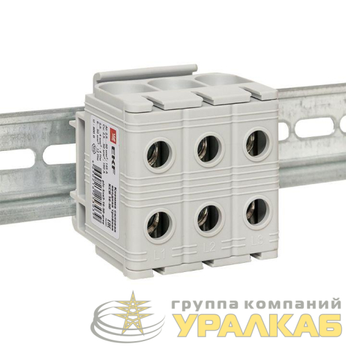 Клемма силовая вводная тройная КСВ 16-50кв.мм сер. PROxima EKF plc-kvs3-16-50-grey