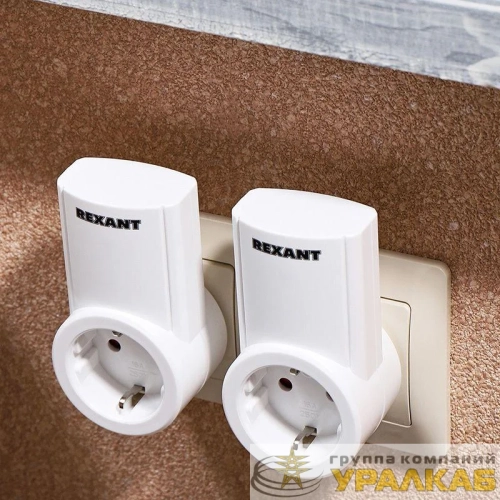 Розетка радиоуправляемая с пультом RX-002 (один пульт две розетки) Rexant 10-6025 детальная картинка