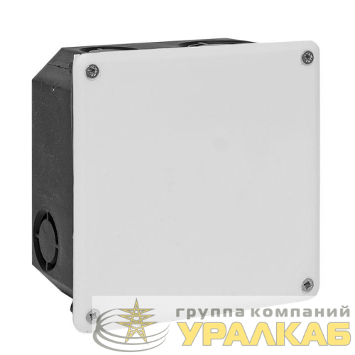 Коробка распаячная КМТ-010-006 для твердых стен с крышкой 107х107х50 полипропилен; винты IP20 син./бел. EKF plc-kmt-010-006 детальная картинка