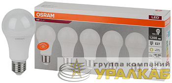 Лампа светодиодная LED Value LVCLA125 15SW/830 грушевидная матовая E27 230В 2х5 RU (уп.5шт) OSRAM 4058075577800