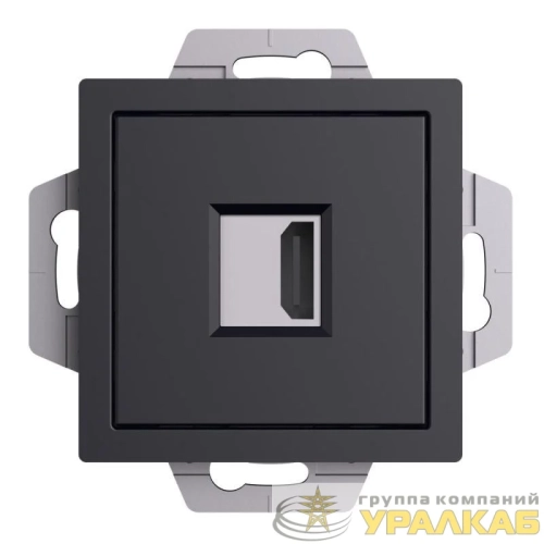 Розетка HDMI AtlasDesign механизм карбон SE 