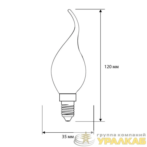 Лампа накаливания MIC 60Вт CW/FR/E14 Camelion 11279 детальная картинка