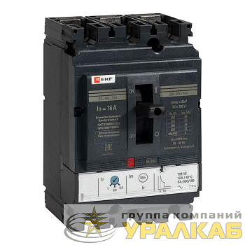 Выключатель автоматический 3п 100/16А 36кА ВА-99C Compact NS PROxima EKF mccb99C-100-16