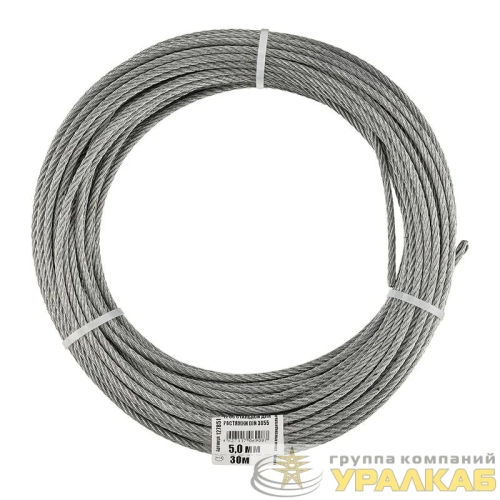 Трос для растяжки 5.0мм DIN 3055 стальной (уп.30м) Tech-Krep/Zitar 127851 детальная картинка